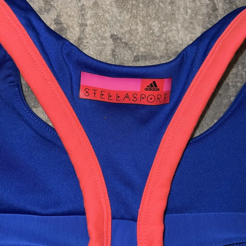 ADIDAS women adidas Stella McCartney  High Support Sports Bra Blue Sz XS X-small